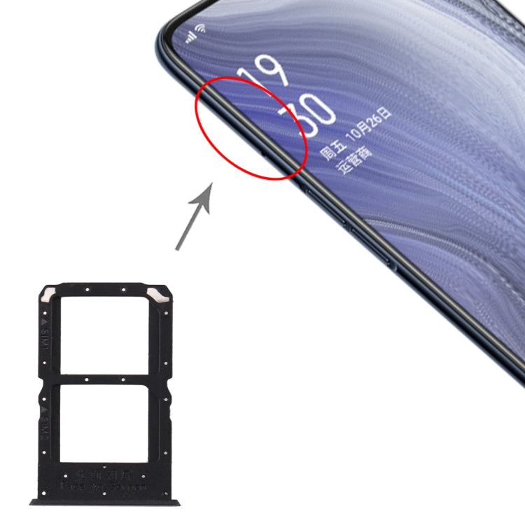 Per OPPO Reno Z Vassoio scheda SIM + Vassoio scheda SIM, For OPPO Reno Z Per OPPO Reno Z Vassoio scheda SIM + Vassoio scheda SIM, For OPPO Reno Z